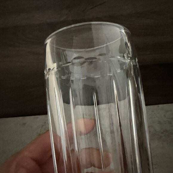 Vera Wang Wedgwood With Love German Clear Lead Crystal Flower Vase 7.5" Tall - Picture 7 of 7